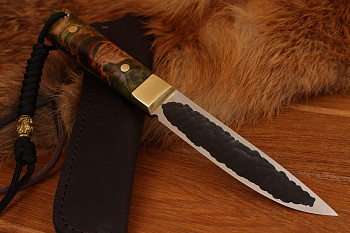 Северный нож средний, Bohler N690 фултанг, рукоять кап клена.